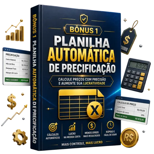 Capa da planilha automática de precificação